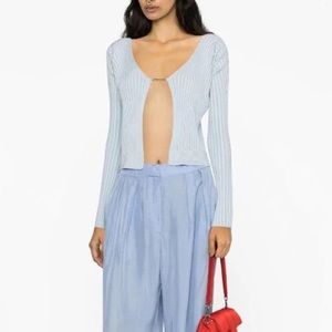 Jacquemus
La Maille Pralu Longue cardigan - Light Blue